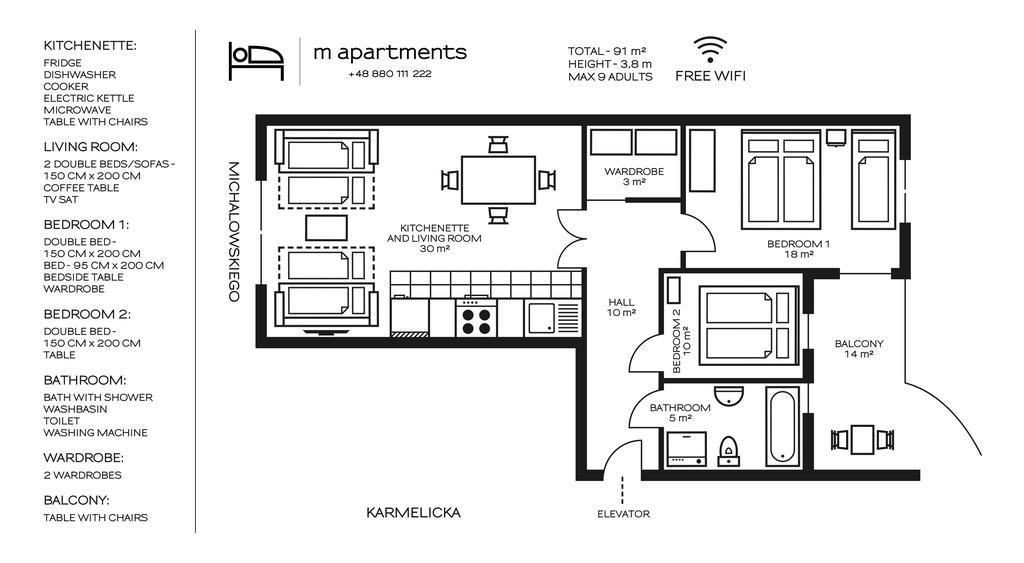 M Apartments Krasków Dış mekan fotoğraf